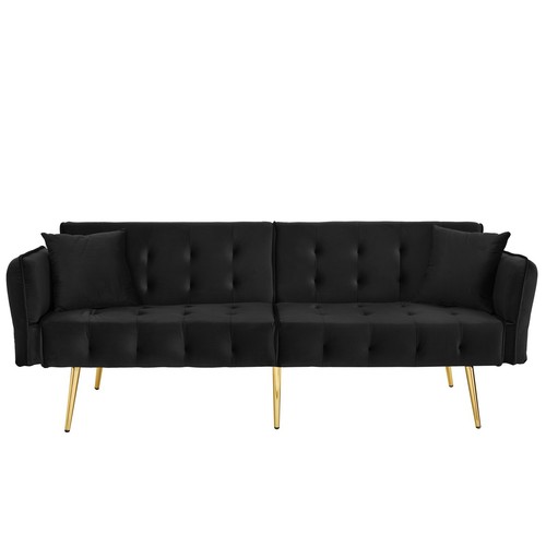 Seater sofa bed black - black, click