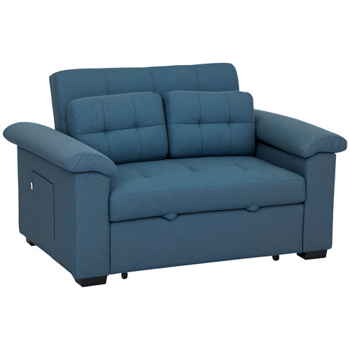 Homcom click clack sofa bed - sofa, 2
