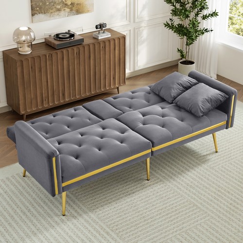 Seater velvet sofa bed - sofa, w/