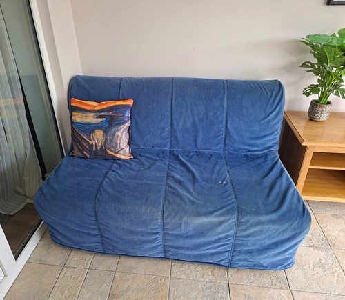 Ikea blue corduroy convertible - blue,