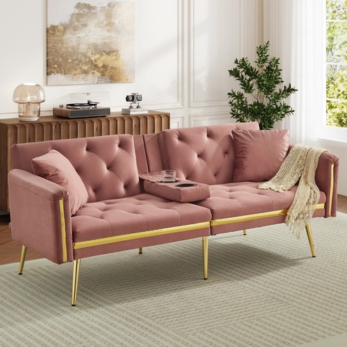 Modern velvet sofa bed - modern,