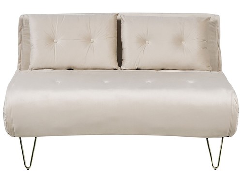 Seater velvet sofa bed beige - seater,